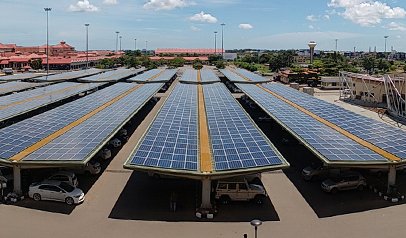 Solar carport at Codhin Airport